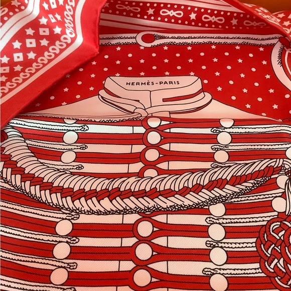 Hermes Silk Bandana Brandebourgs NEW - Picture 3 of 6